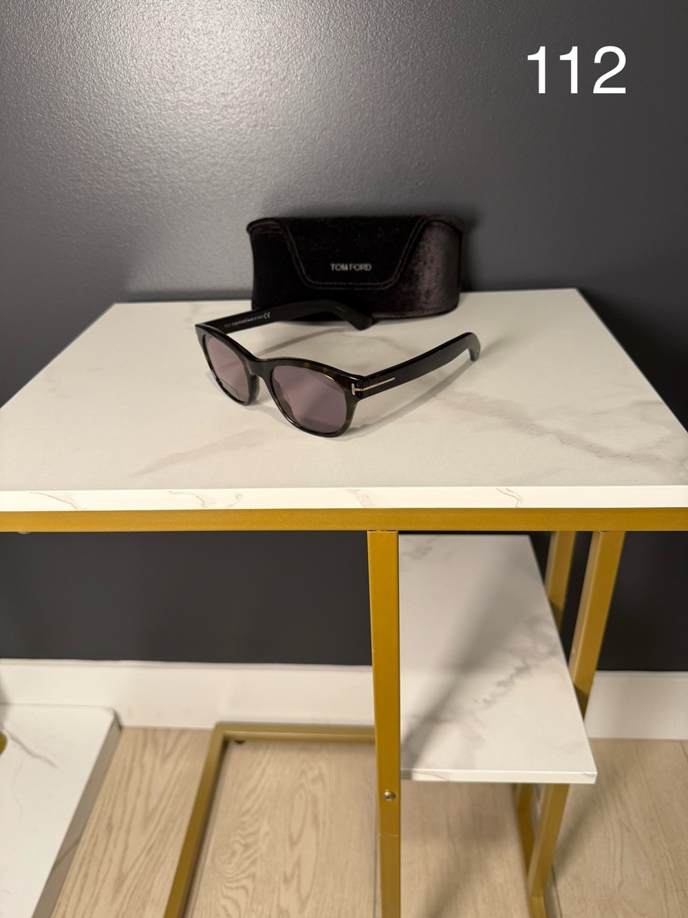 Tom Ford Black Sunglasses with Grey Lenses